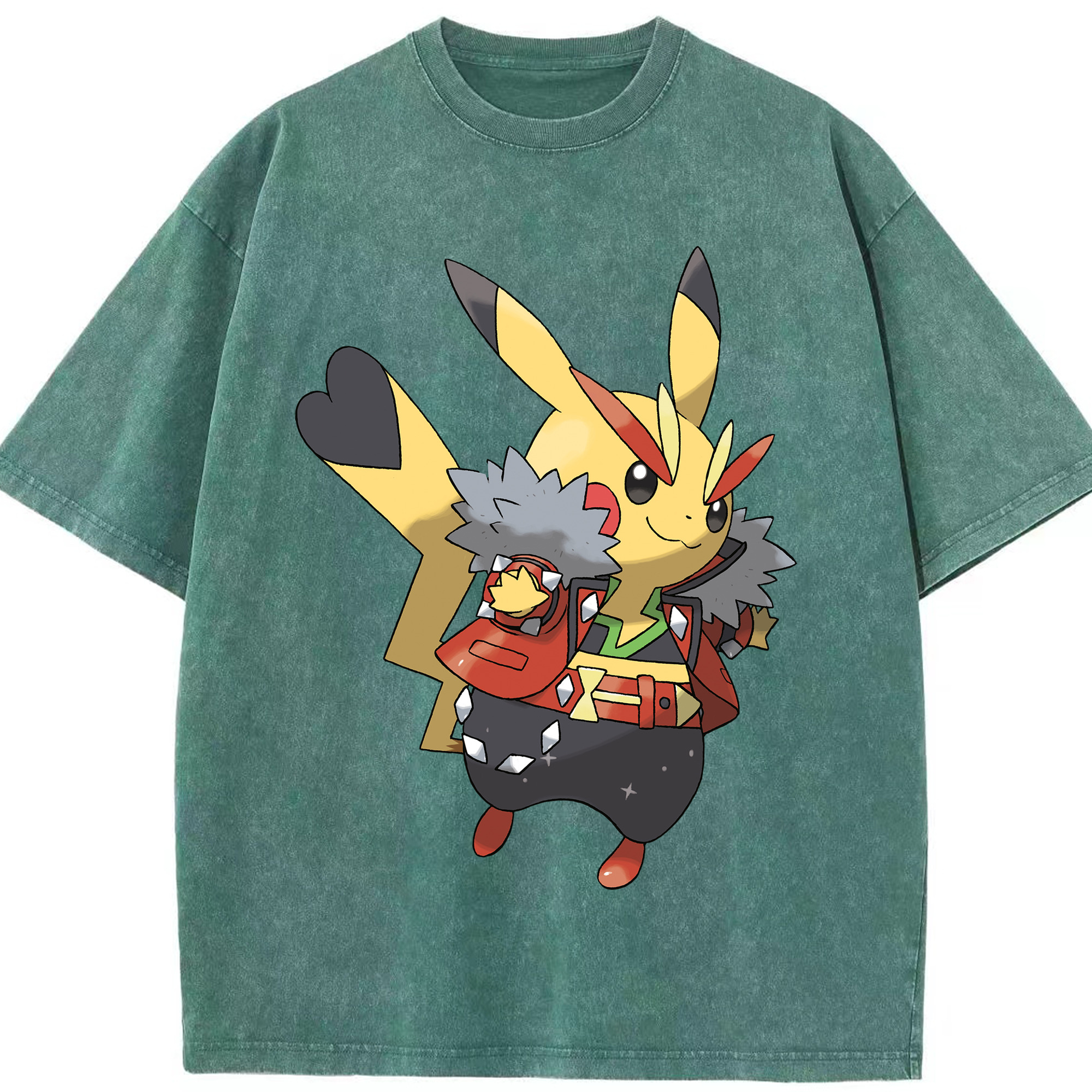 （画像用） ポケットモンスター Pokémon 綿100% ヴィンテージ風 半袖Tシャツ（フロントプリント）